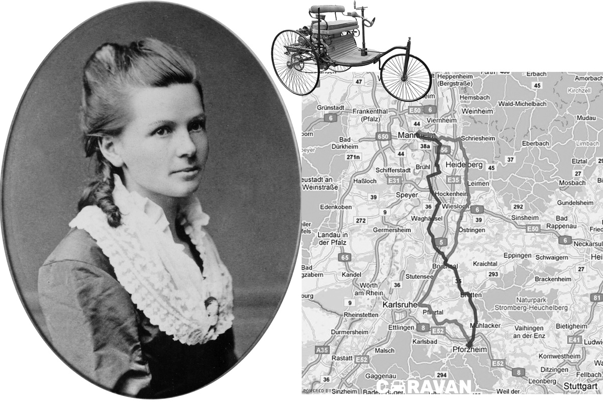 Берта по пути чинила машину подручными средствами — использовала шпильку для прочистки топливной трубки, а кожух от чулка стал первым «ремнем» для изоляции проводов