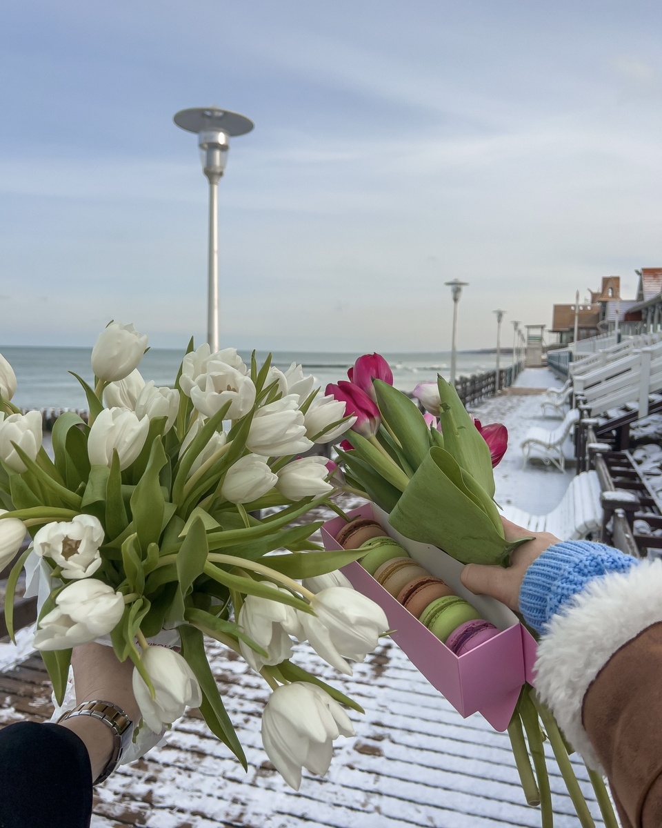 Зеленоградск, март, по дороге к ресторану «Дача»