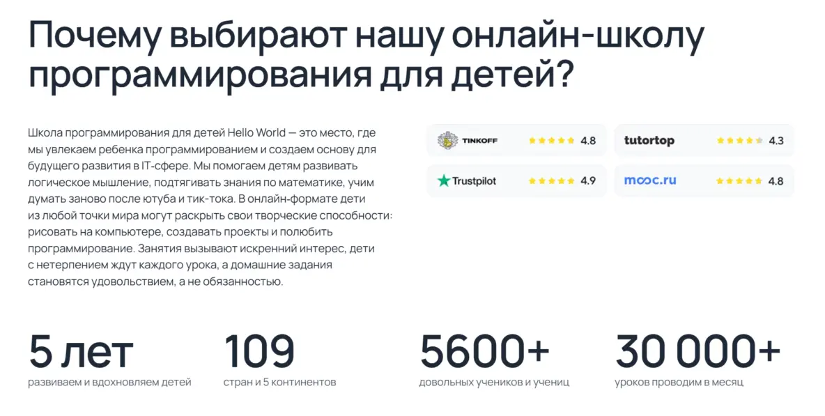 Преимущества Hello World
