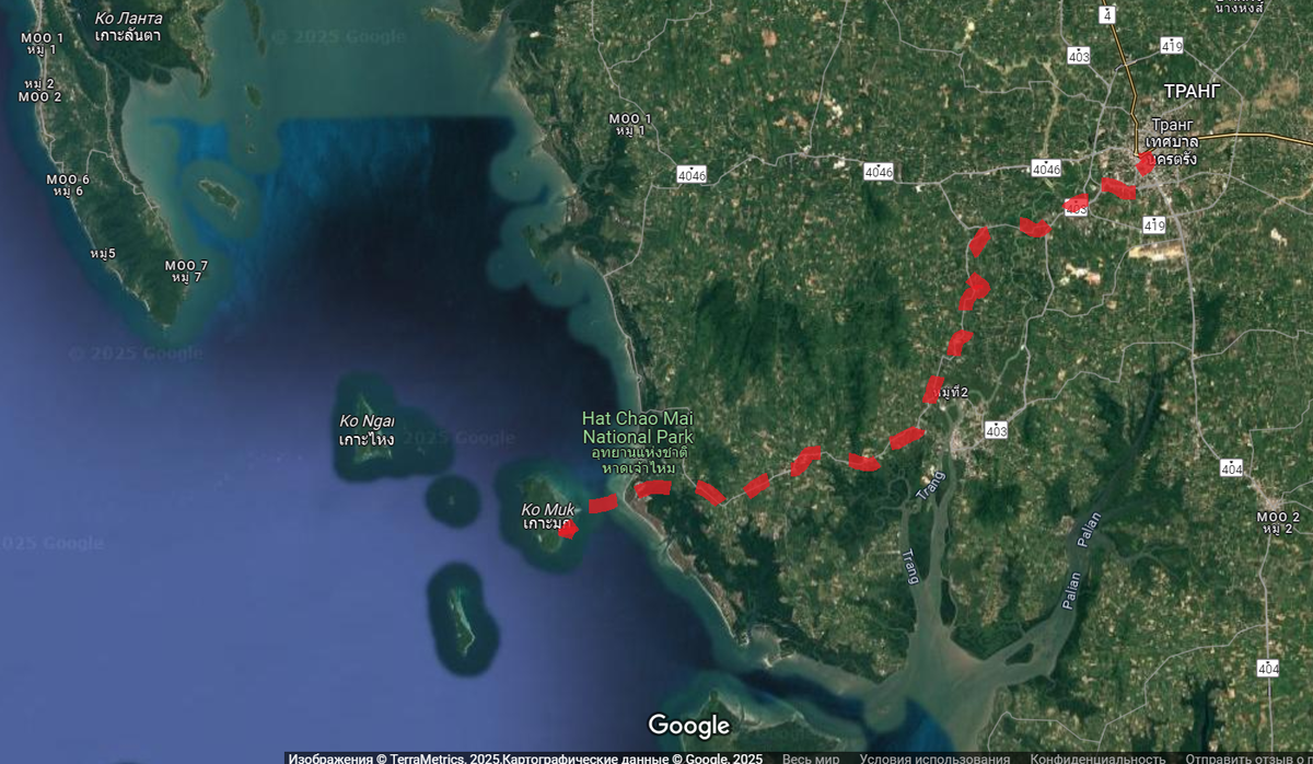 От бунгало до отеля в Транге около 50 км