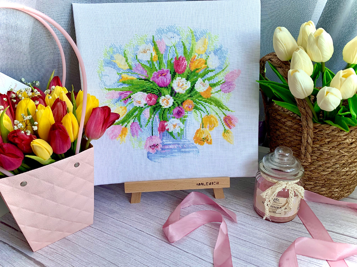 Акварельные тюльпаны от Риолис 