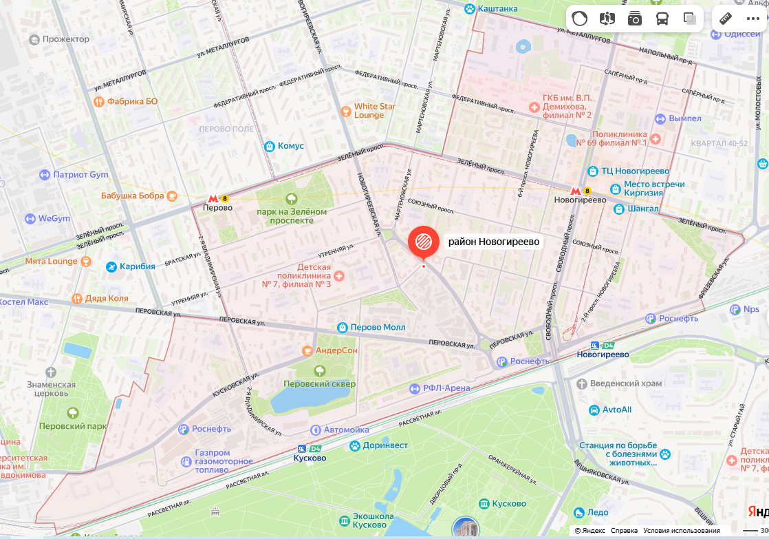 Контуры района