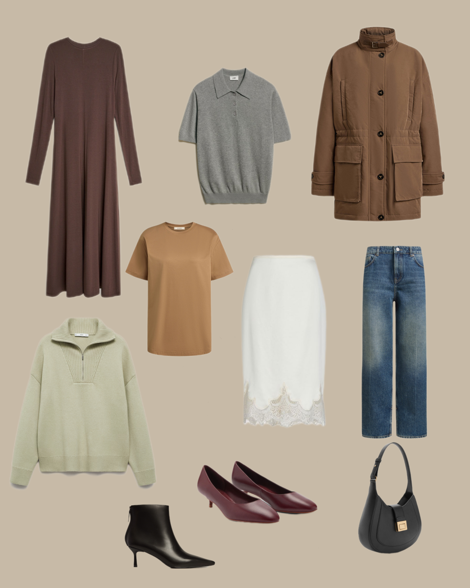 подборка вещей на март из Трендбука весна 2025, коллаж составлен автором