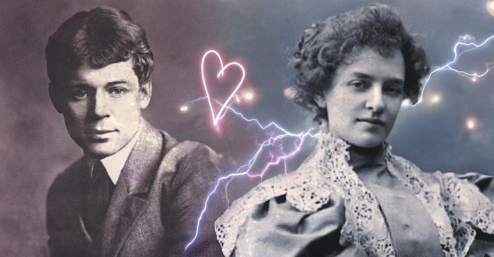 ИИ версия фото Есенина и Гиппиус. 