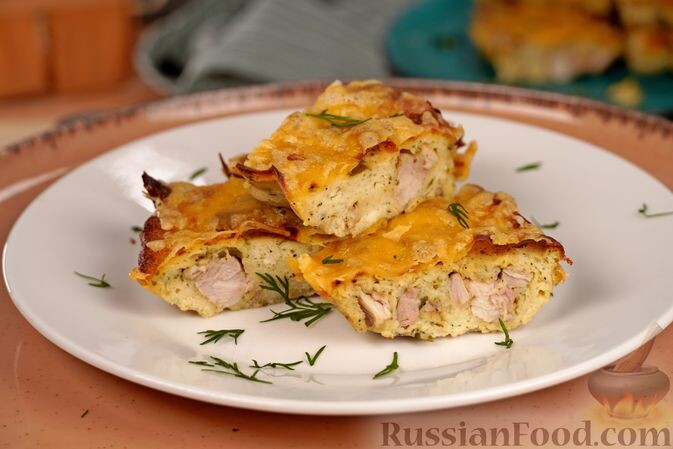 творог, курица, яйца, сыр твёрдый, зелень, чеснок, масло растительное, приправа для курицы, соль, перец чёрный молотый