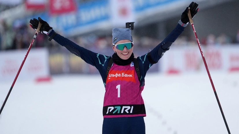     Российская биатлонистка Виктория Сливко РИА Новости Александр Вильф