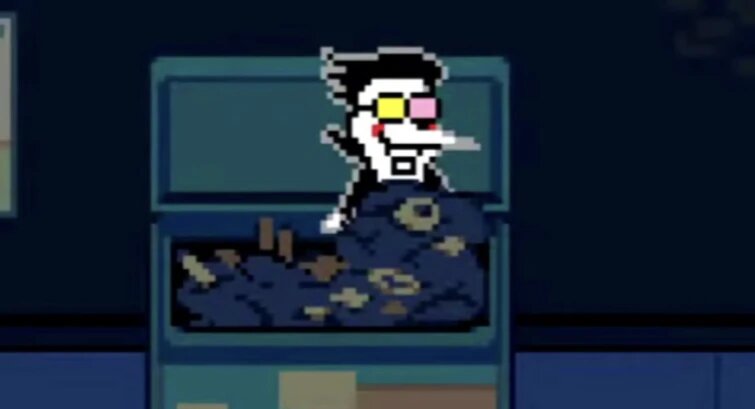 Спамтон в контейнере с мусором