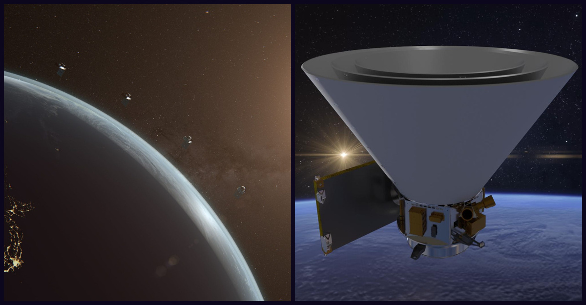 Аппараты PUNCH (слева) и SPHEREx, иллюстрация. Credit: NASA.