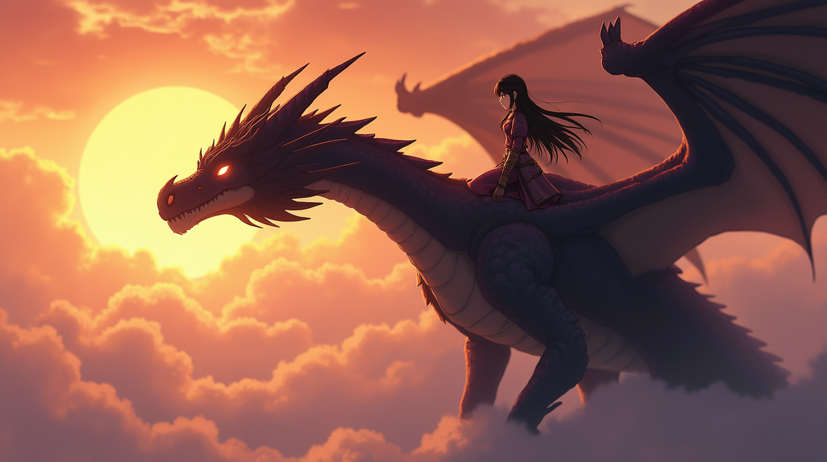 Раэгон легко подхватил её, и через мгновение они уже взмыли в небо.