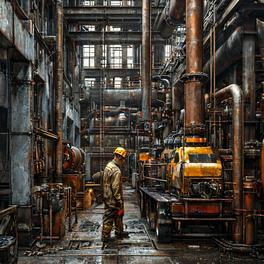 Рабочие в котельной