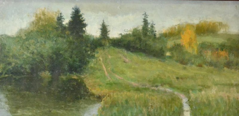 Н.Д.Кузнецов. Академическая дача, дорога в Серебряники. 1950. ГМИИ Республики Татарстан.