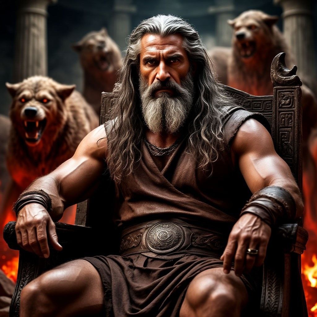 Аи́д (Гаде́с) — верховный бог смерти и подземного царства мёртвых. Старший сын Кроноса и Реи и старейший из Олимпийских богов; брат Зевса, Посейдона, Геры, Деметры и Гестии. (нейросеть)