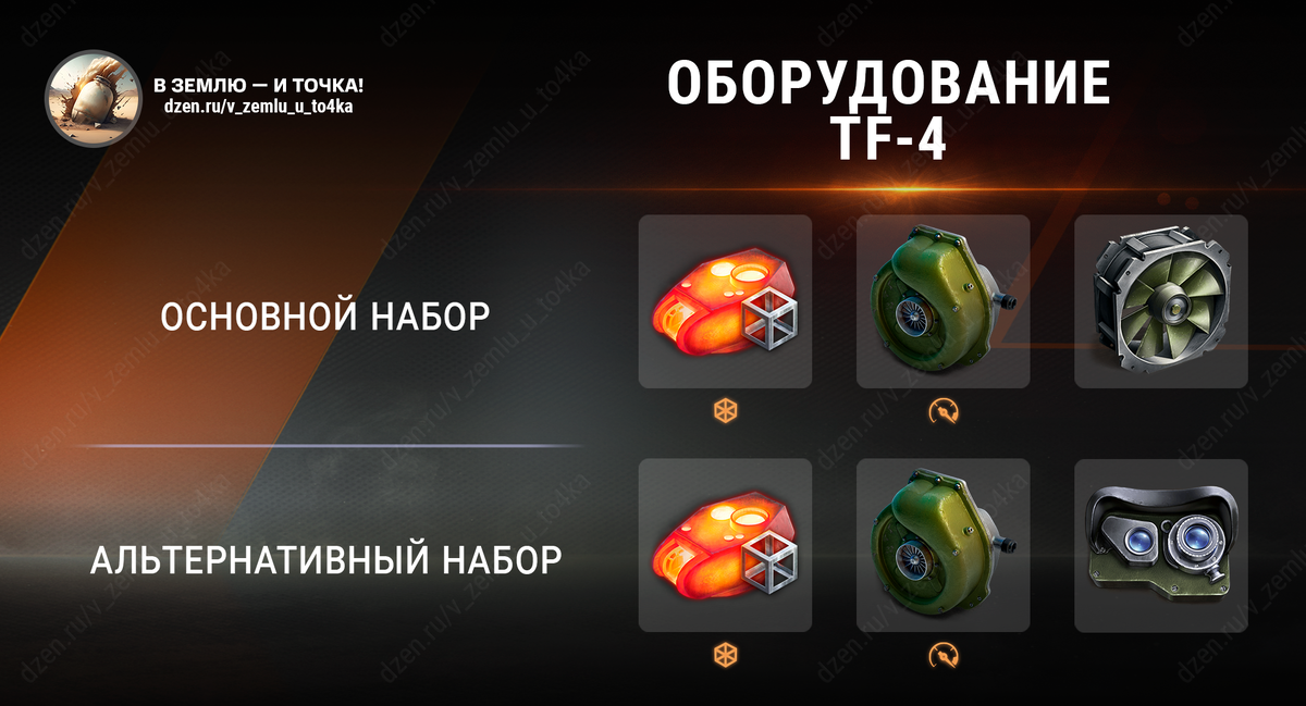 Оборудование для TF-4 (Мир танков)