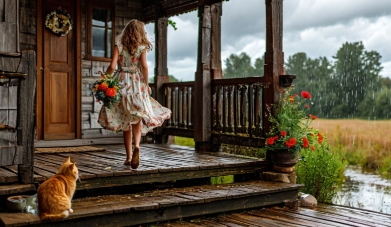 А вот так визуализировали прогноз на середину мая. Котику явно холодно. И мокро.