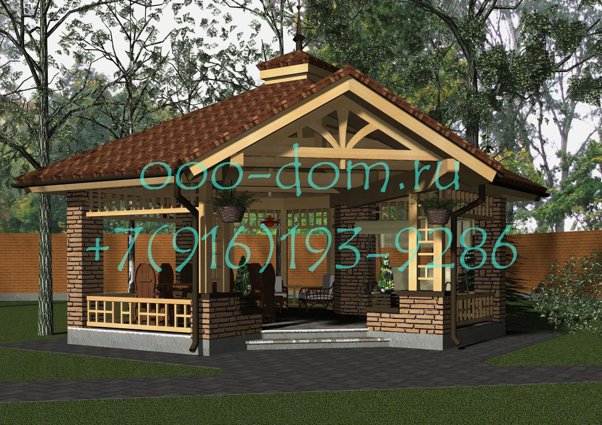 Проект беседки в классическом стиле