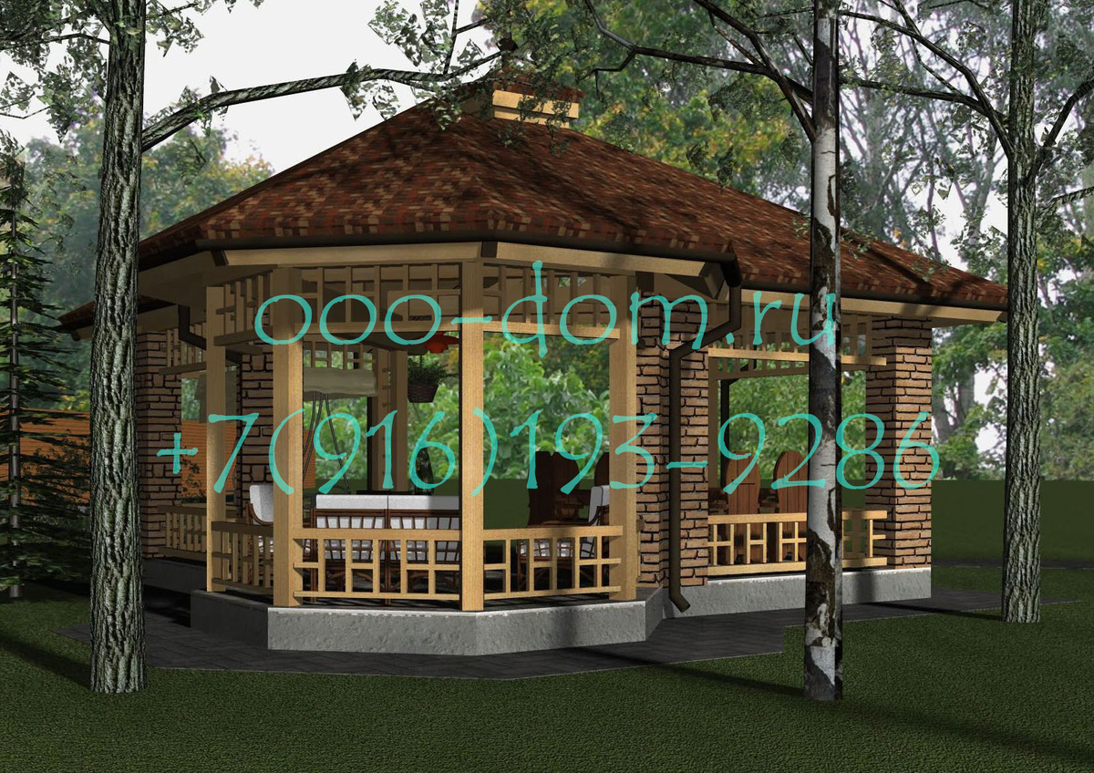 Проект беседки в классическом стиле