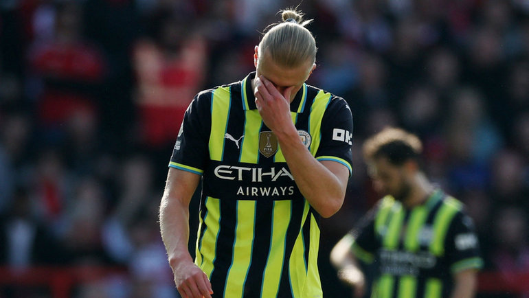    Нападающий «Манчестер Сити» Эрлин Холанн. Reuters