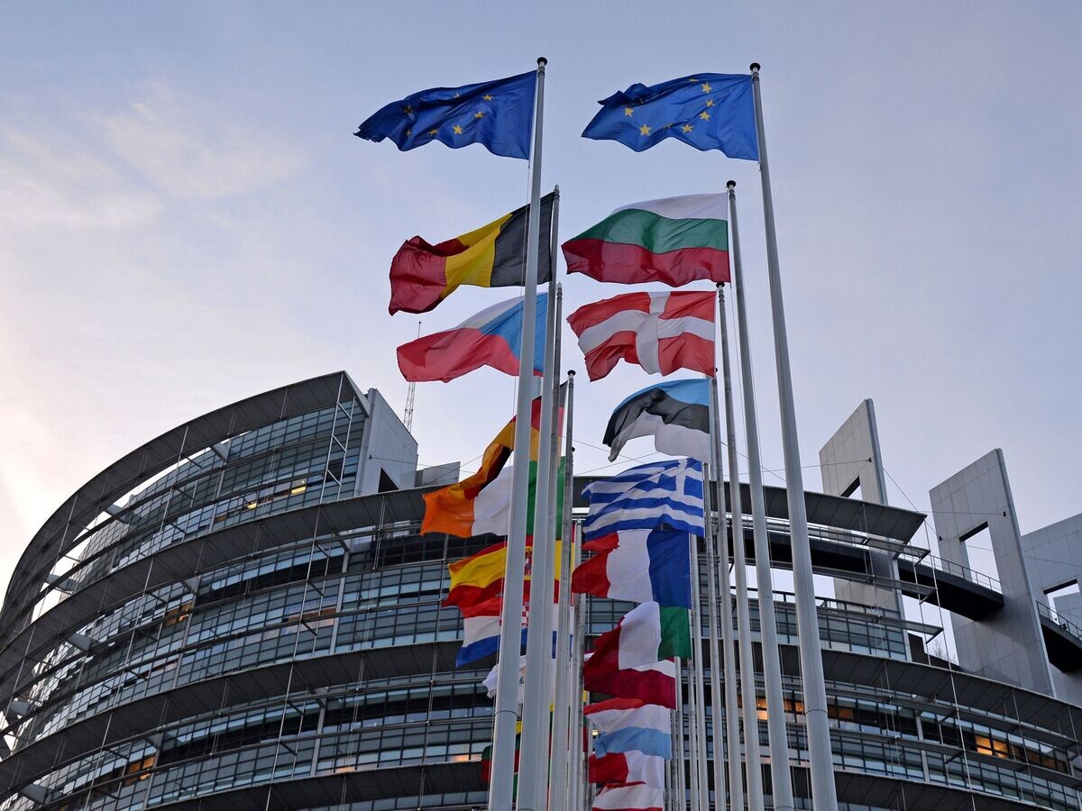    Флаги европейских государств перед зданием Европейского парламента в Страсбурге© РИА Новости / Алексей Витвицкий