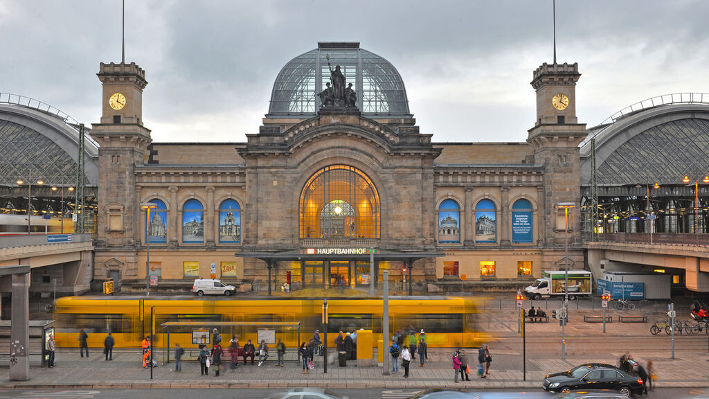 Главный вокзал Дрездена...