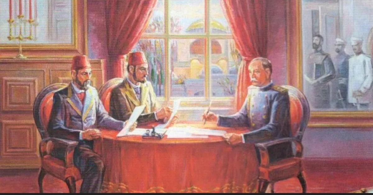 Подписание Белградского мирного договора. Картинка из открытого источника в Яндексе