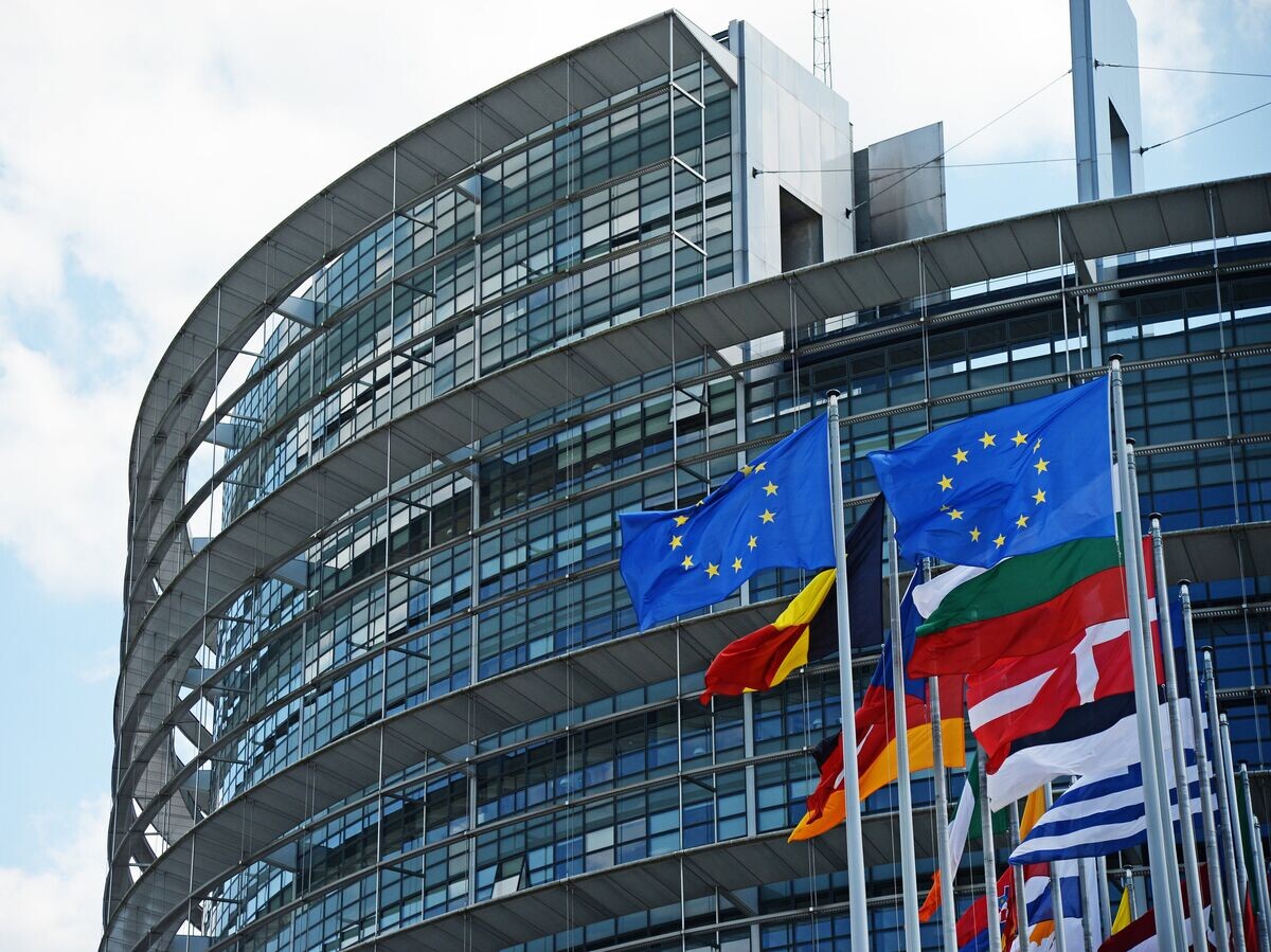    Флаги ЕС у здания Европейского парламента в Страсбурге© РИА Новости / Алексей Витвицкий