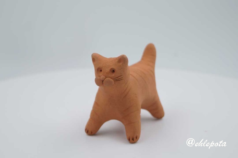 "Котик" Фигурка из глины. Керамика