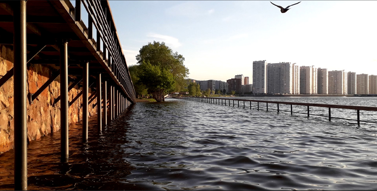 Паводок на Енисее. 2021 год. Фото автора.