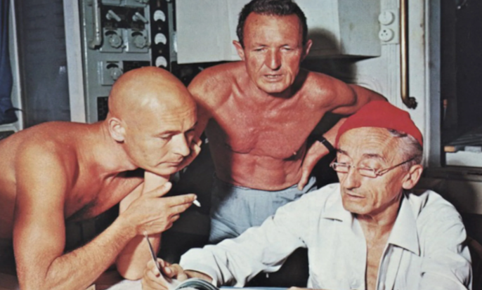 Андрэ Лабан (лысый), Кусто и еще кто-то