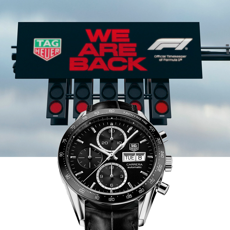 На фото: хронограф TAG Heuer Carrera Caliber 1887 в 41 мм корпусе из стали с указателями даты и дня недели