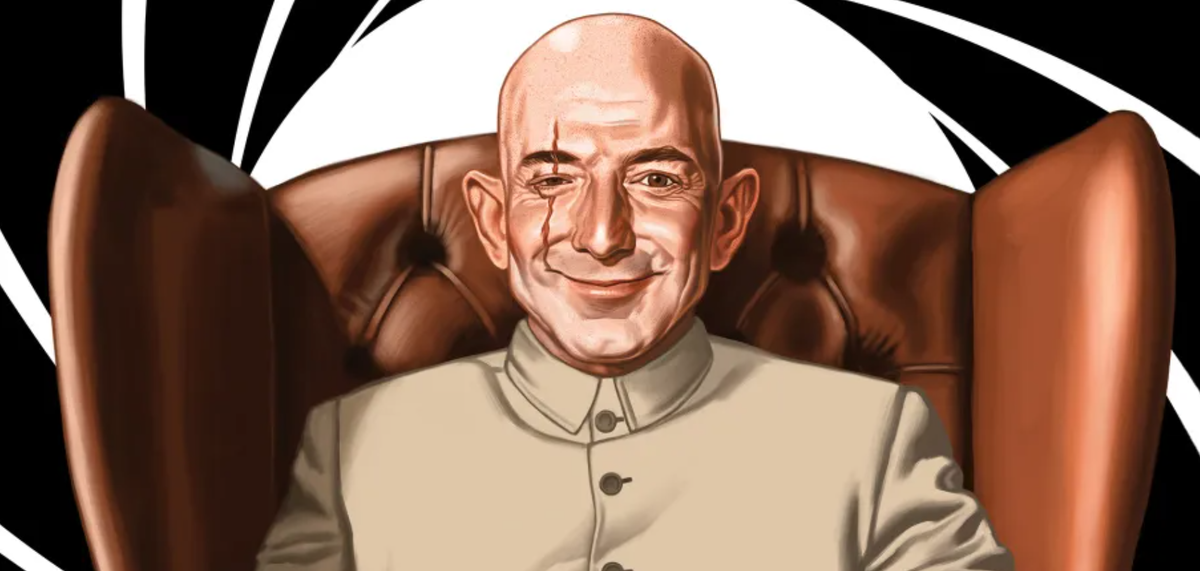 Стилизация изображения Джеффа Безоса - иллюстрация Скотта Андерсона
