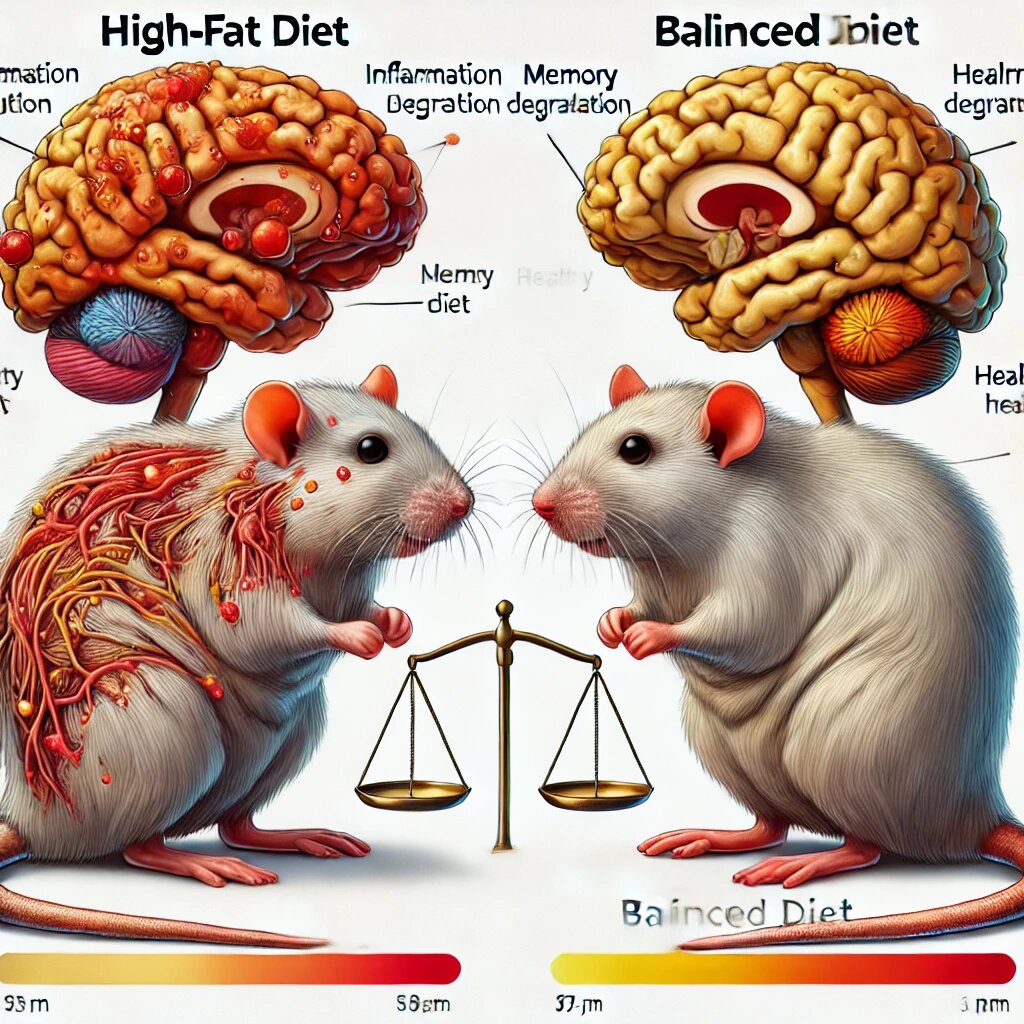 Лабораторная сцена две крысы. ИИ илюстрация