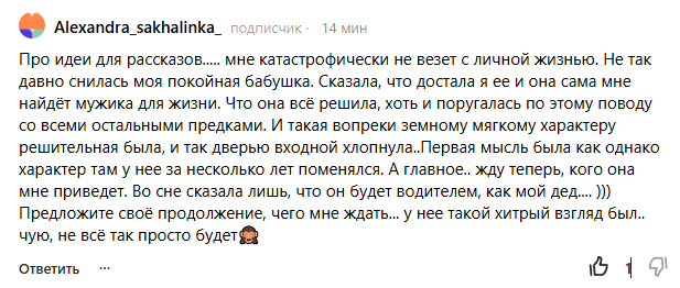 Комментарий читателя