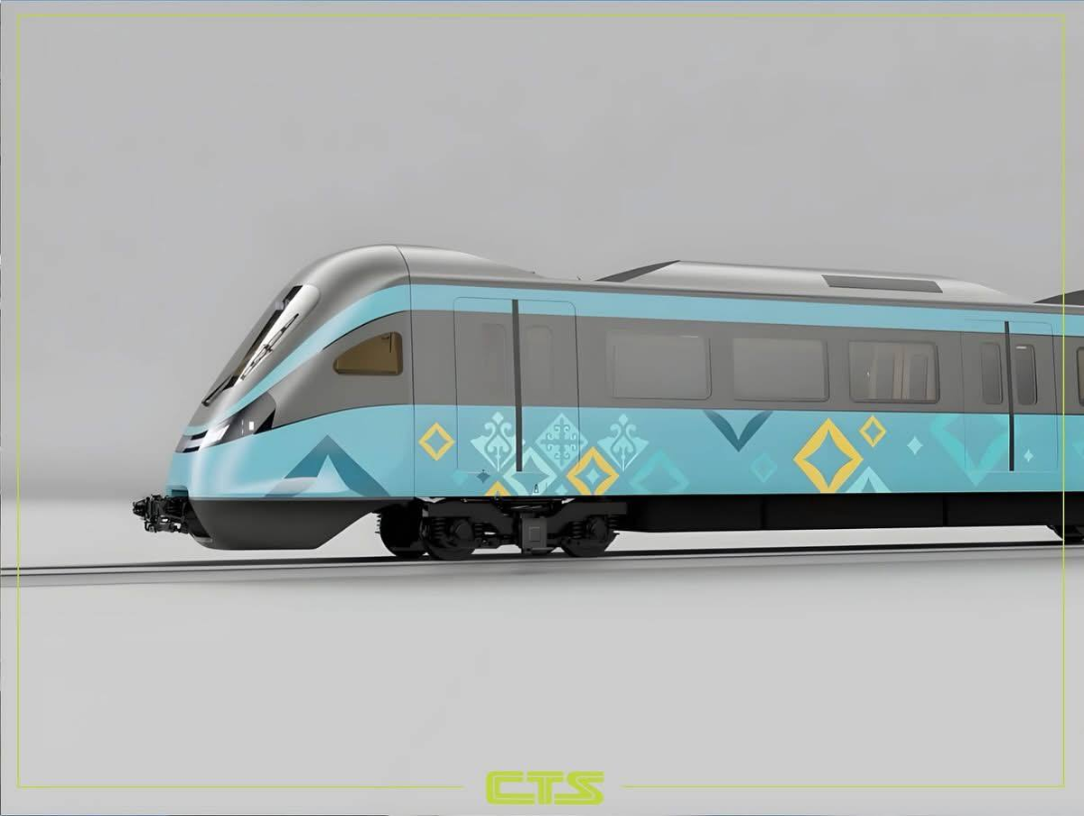 Рендер поезда для легкого метрополитена Astana LRT. Источник: CTS