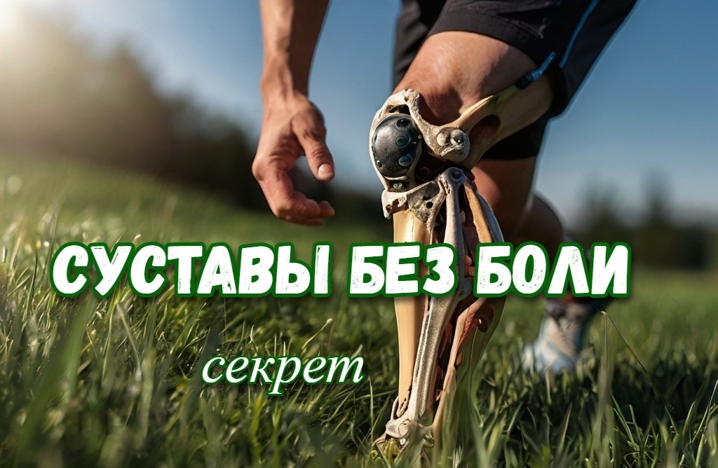 Колено в движении на фоне травы и неба. 