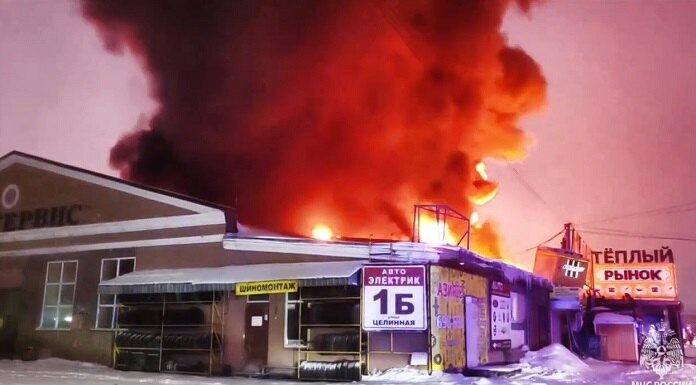    Кадр из видео в ТГ-канале "МЧС Алтайского края"