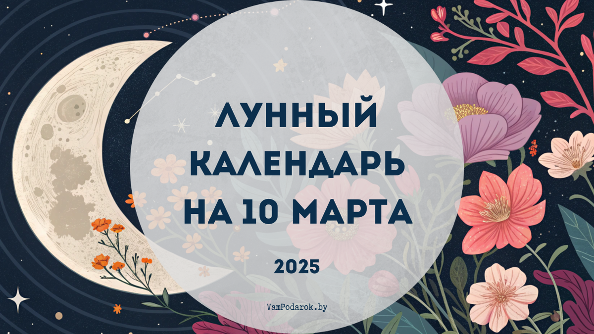 Лунный календарь на 10 марта 2025 года