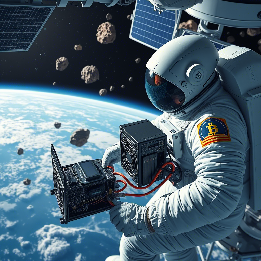 Спутниковый майнинг — безумие или гениальный план? Разбираемся, зачем SpaceX стремится к звёздам и что это значит для крипторынка.