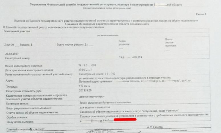 Пример неотмежеванного земельного участка с "раннее учтенным" правом