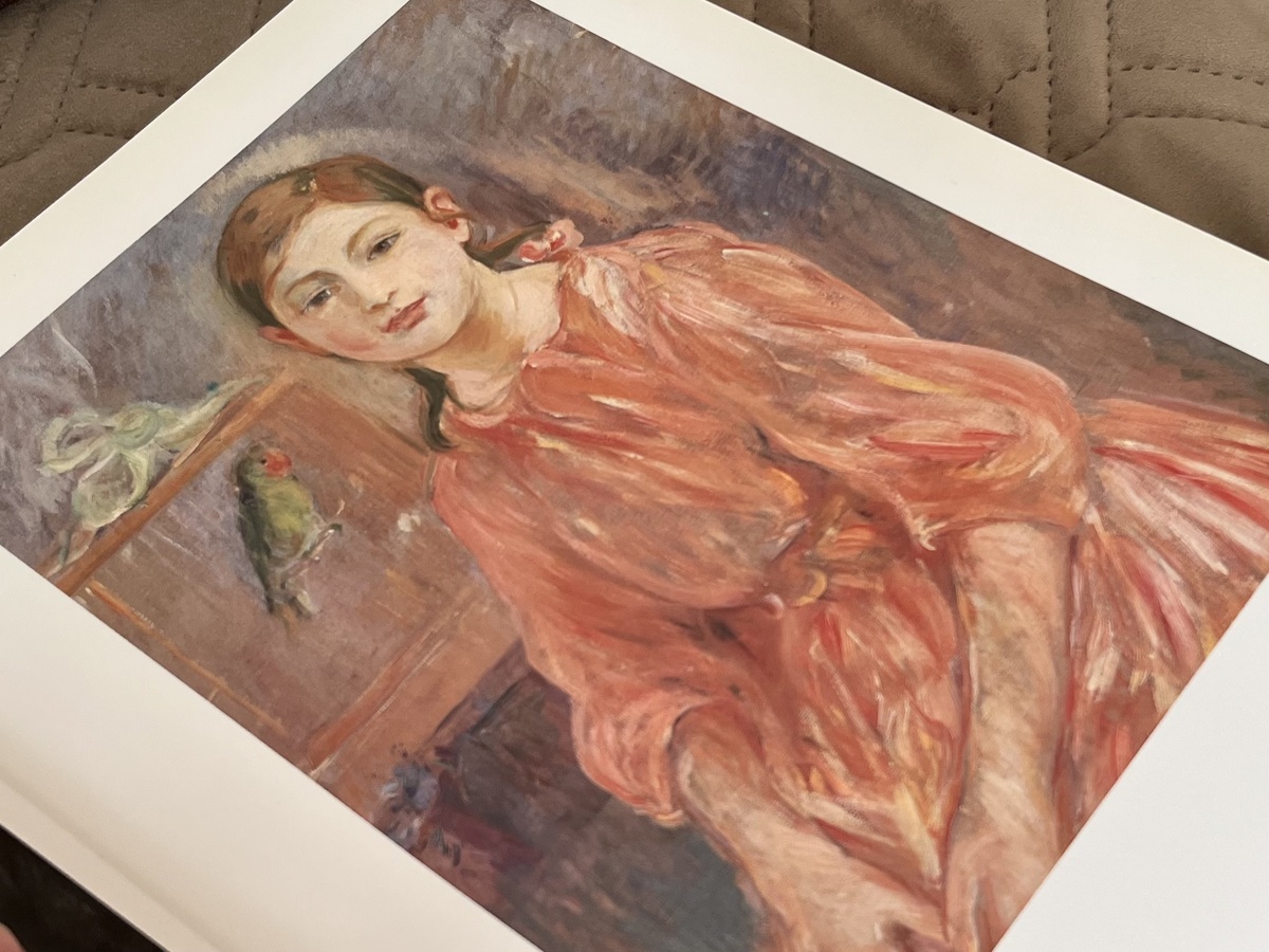 Берта Моризо. Дочь художницы с попугаем. 1890