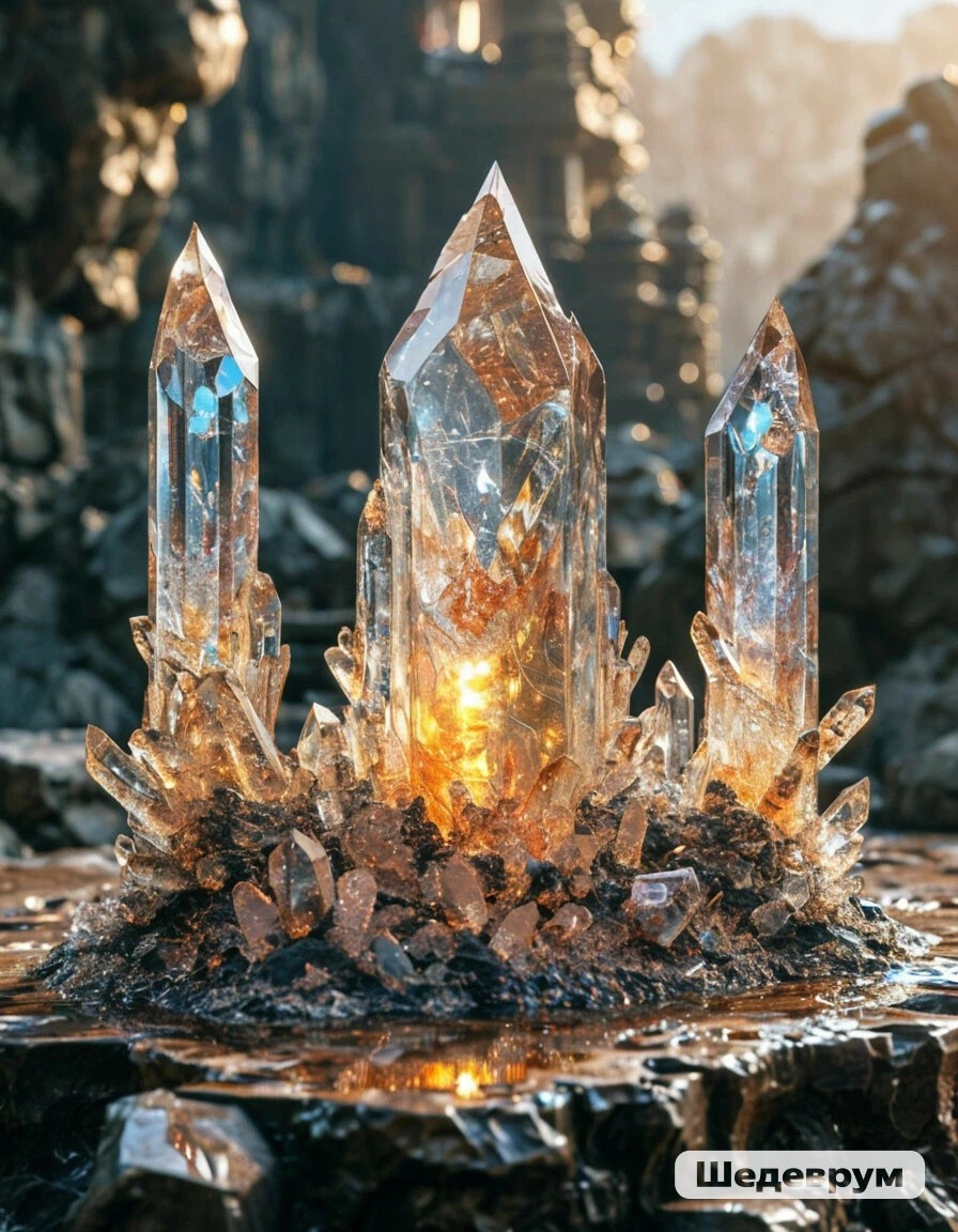 Изображение сгенерировано в нейросети Шедеврум - кристаллы