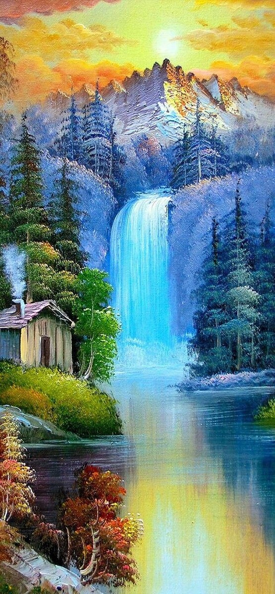 Дом у водопада (живопись)