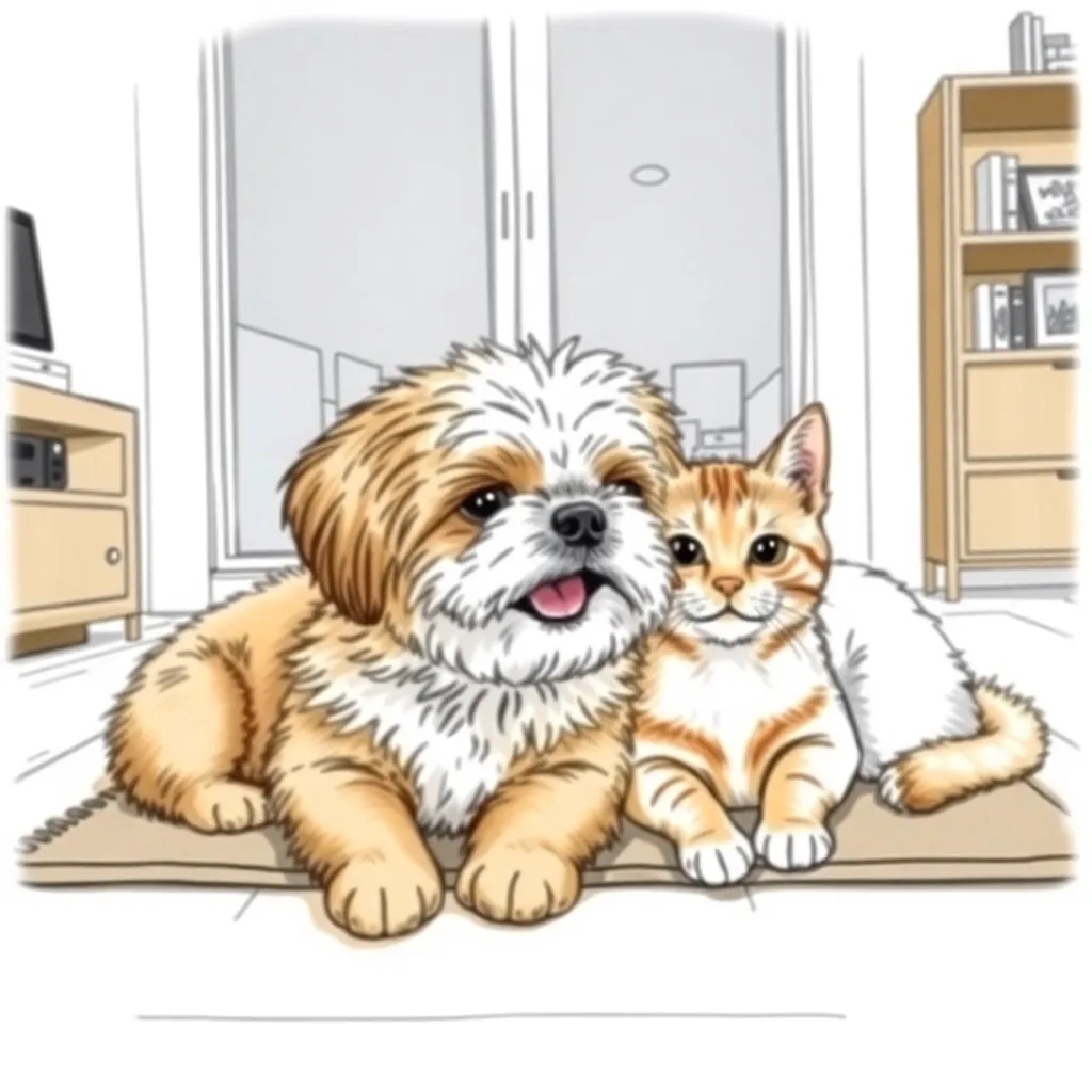 Ши-тцу и кот: Леся и Степа