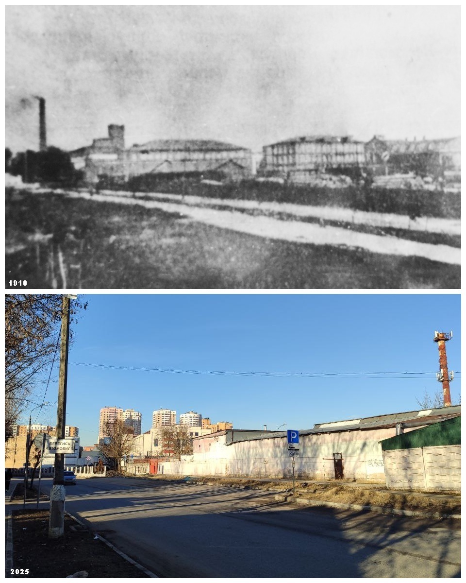 1910/1925 гг. Вид на Реутовскую мануфактуру с улицы Ашхабадской в районе дома 2А корп. 6.