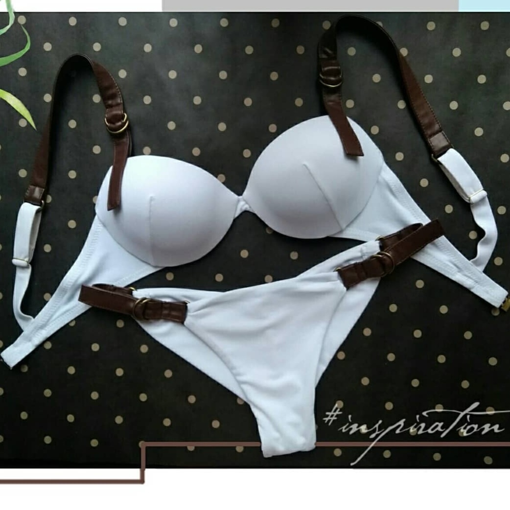 Купальник ручной работы, купальник с кожей, работа автора блога.Кьяра Соуз 