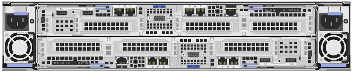 IBM FlashSystem C200 вид сзади