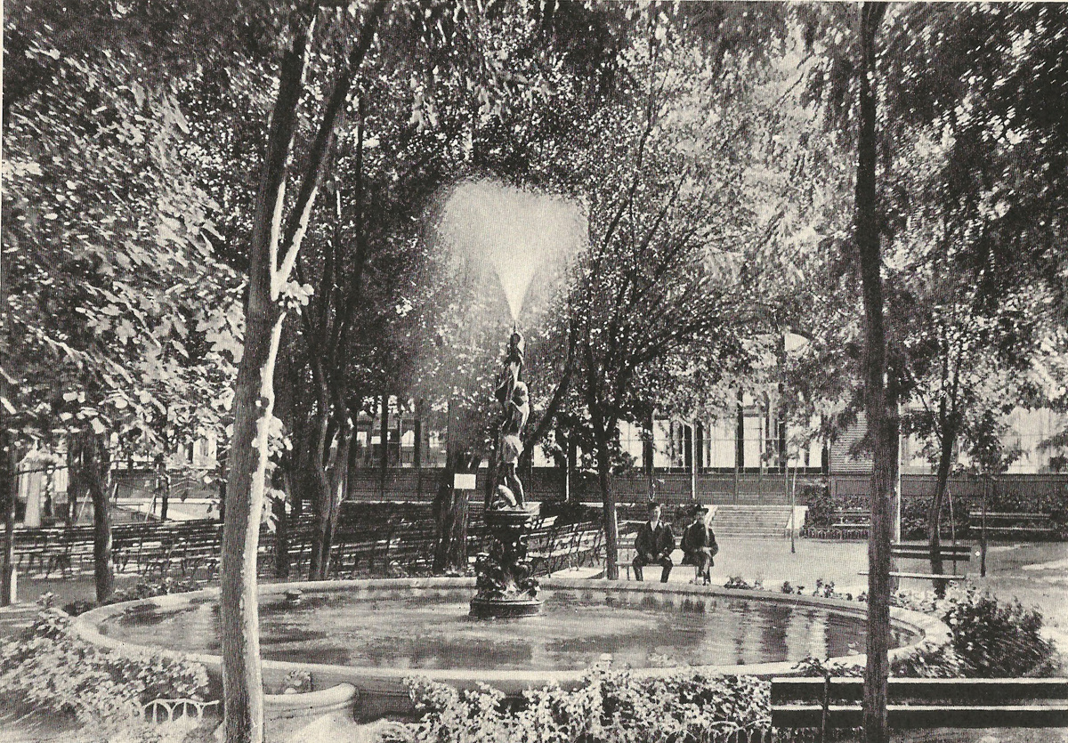 Фонтан в Николаевском цветнике, начало ХХ века (фото: https://pastvu.com)