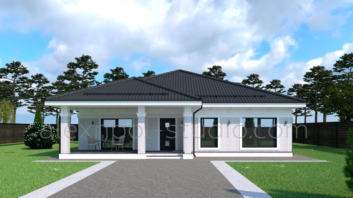 Внешний вид дома по проекту "Бланко"