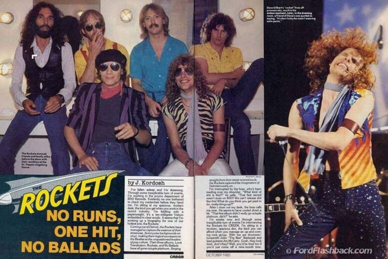 Рекламная статья о группе The Rockets в американском журнале