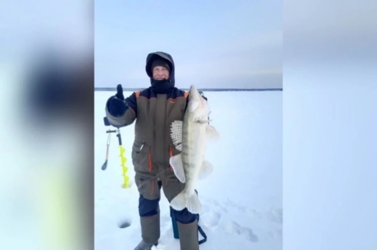    Крупного судака посчастливилось поймать рыбаку в Новосибирской области