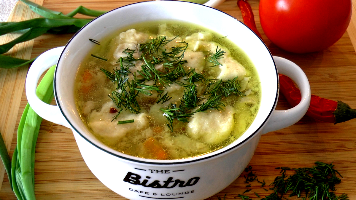 📌 Наваристый куриный суп с клецками / Суп с галушками